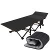 ABORON Camping Cot for Adults, Folding Sleeping Cot with Mattress, 500 lb Capacity Heavy Duty Outdoor Folding Sleeping Bed, Portable Cot Bed for Camping, Indoor Guest Use, Home & Travel