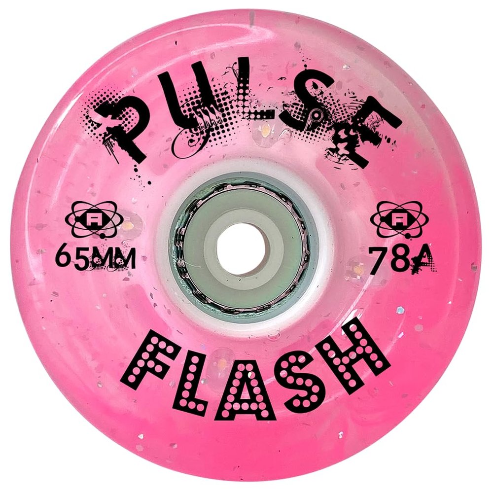 Atom Skates Outdoor Quad Roller Wheels 78A Atom Pulse Flash 65x37 Pink / 1 Pack - 4 Wheels