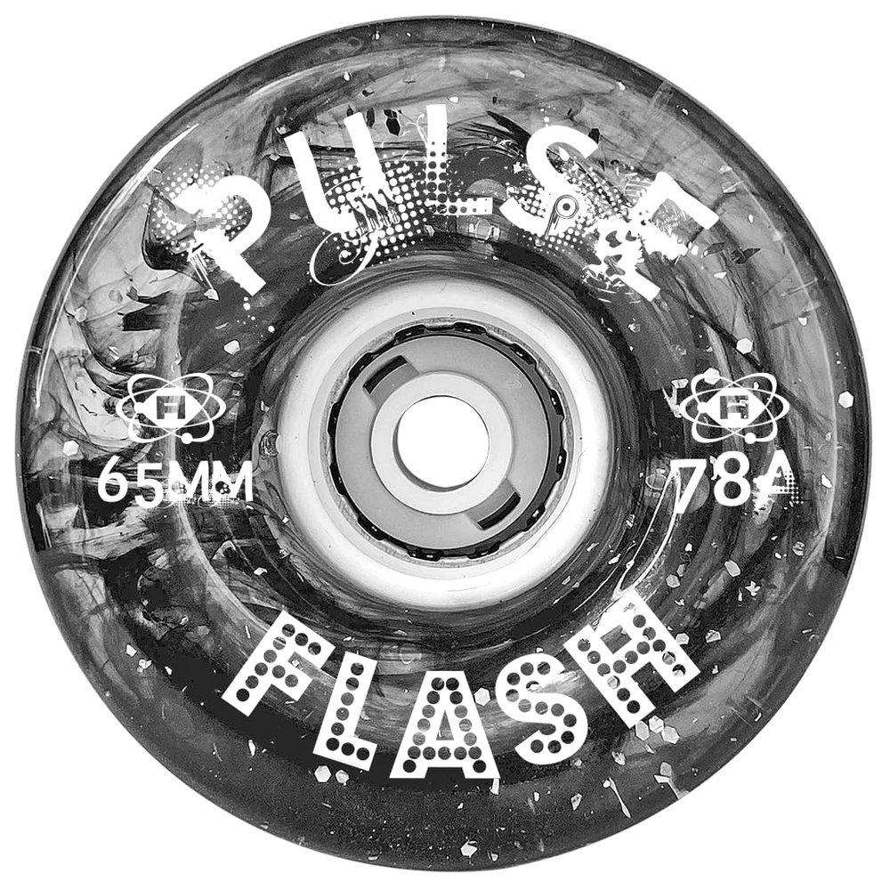 Atom Skates Outdoor Quad Roller Wheels 78A Atom Pulse Flash 65x37 Smoke / 1 Pack - 4 Wheels