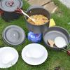 Camping Cookware Mess Kit Large Capacity Pots Nonstick Lightweight Backpacking Cooking Set Outdoor Cook Gear for Family Hiking Picnic view 2