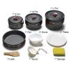 Camping Cookware Mess Kit Large Capacity Pots Nonstick Lightweight Backpacking Cooking Set Outdoor Cook Gear for Family Hiking Picnic view 3