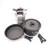 13PCs Camping Cookware Mess Kit Portable Outdoor Cooking Supplies for Backpacking Outdoor Hiking and Picnic Folding Combination Set,Green view 3