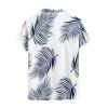 Men's Casual Button Down Short Sleeve Shirts Summer Beach Regular-Fit Vintage Printed Tops Vacation Hawaiian Shirt Pocket Blue view 2