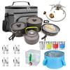 27PCs Outdoor Camping Cookware Kit Portable Cooking Set Non-Stick Tableware with Foldable Spoon Fork Cup Picnic Combination Supplies view 1