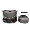 Camping Cookware 20PCS Kit Camping Tableware Set 4 Person Outdoor Cooking Supplies with Bowl Pans Fold Fork for Outdoor Hiking Picnic,Green view 2