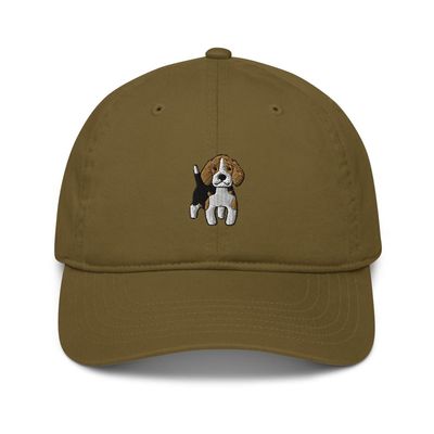 Beagle Cotton hat, Embroidered Unisex Organic hat, Beagle Gifts for Beagle Lovers, for Women and Men, Adults.