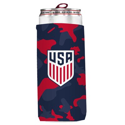 Logo US Soccer Team Camo Slim Can Coozie