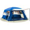 KTT Extra Large Tent 10-12 Person(B),Family Cabin Tents,2 Rooms,3 Doors and 3 Windows with Mesh,Straight Wall,Waterproof,Double Layer,Big Tent for Outdoor,Picnic,Camping,Family Gathering(Dark Blue) view 1