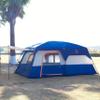 KTT Extra Large Tent 10-12 Person(B),Family Cabin Tents,2 Rooms,3 Doors and 3 Windows with Mesh,Straight Wall,Waterproof,Double Layer,Big Tent for Outdoor,Picnic,Camping,Family Gathering(Dark Blue) view 4