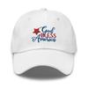 4th of July hat, Embroidered 4th of July Hats for Women, Men, 4th of July Gifts, God Bless America hat. White view 1