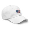 4th of July hat, Embroidered 4th of July Hats for Women, Men, 4th of July Gifts, American Flag Heart hat. White view 2