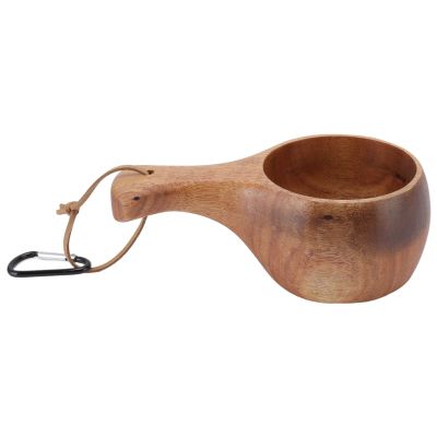 TOPINCN Wooden Cup, Nordic Portable Outdoor Camping Drinking Cup Traditional Coffee Mug Hiking Survival Teacup Water Serving Cup for Coffee Tea Milk
