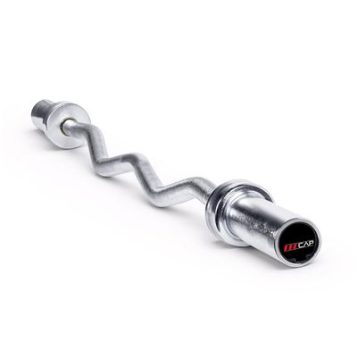 CAP Barbell 47-Inch Olympic Curl Bar - Chrome | Curl Barbell for Bicep and Tricep Workouts, Strength Training, and Weightlifting