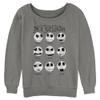 Disney The Nightmare Before Christmas Jack Emotions Junior's Raglan Pullover with Coverstitch view 1