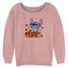 Disney Lilo & Stitch Leaf Pile Junior's Raglan Pullover with Coverstitch view 1