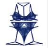 Lilosy Sexy Lingerie Set 3 Piece Women with Garter Belt Navy Blue XL view 4