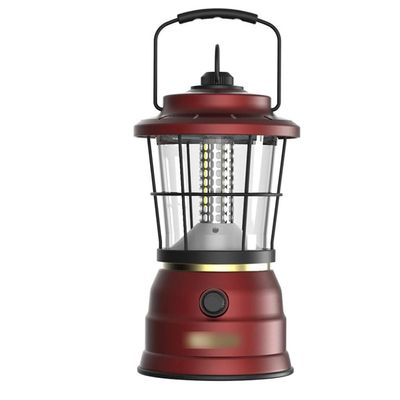 PPLL Electric Lanterns Camping Lights, Outdoor Retro Camping Lights, Lighting Tent Mood Lights Hanging LED Camping Lights (Color : Red, Size : 132x132x288mm)