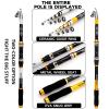 HNHYNSY Telescopic Fishing Rod Carbon Fiber Fishing Rod 2.1-3.6m Telescopic Fishing Combo Portable Rod and 5.2:1 Gear Ratio Fishing Reel Fishing Tackle Fishing Rods view 3