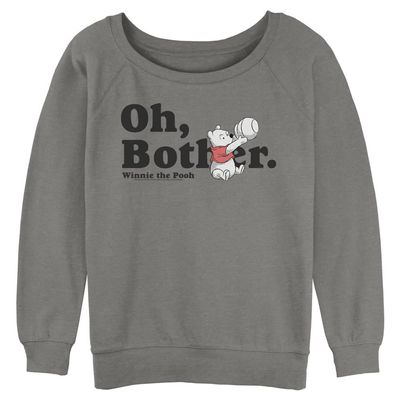 Disney Winnie The Pooh More Bothers Junior's Raglan Pullover with Coverstitch