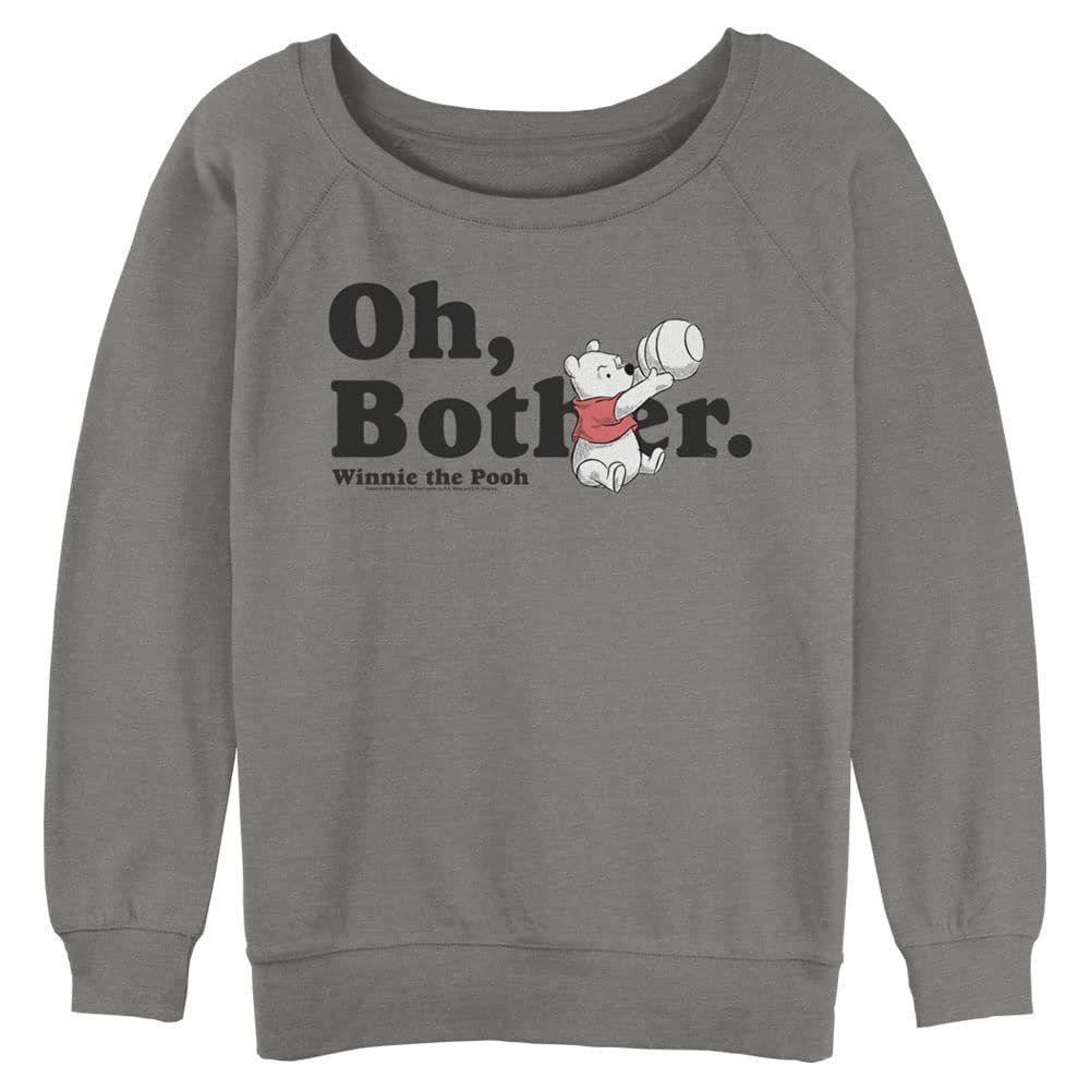 Disney Winnie The Pooh More Bothers Junior's Raglan Pullover with Coverstitch