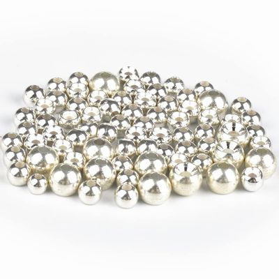 MUUNN 1000pcs Tungsten Cyclops Beads Assortment 10 Sizes 1.5/2/2.3/2.5/2.8/3/3.3/3.5/3.8/4mm Cyclops Tungsten Beads for Fly Tying and Nymph Fishing, Sink Deeper and Faster, Silver