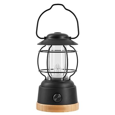 PPLL Electric Lanterns Outdoor Camping Camp Lights, Portable Lights, Rechargeable Multifunctional Atmosphere Lights Tent Lights (Color : Black, Size : 12.6 * 30.5cm)