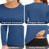 MAGCOMSEN Sun Protection Shirts Rashguard Women Running Shirts Women Quick Dry Long Sleeve Summer Tops T Shirts for Women Blue Grey view 4