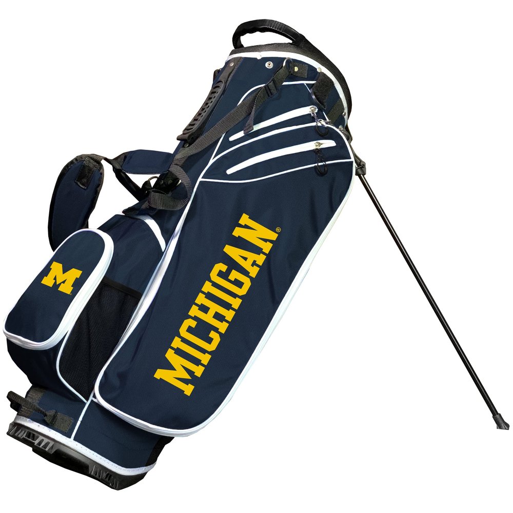 Team Golf NCAA Birdie Stand Golf Bag, Lightweight, 14-Way Club Divider, Spring Action Stand, Insulated Cooler Pocket, Hook-and-Loop Fastener Glove and Umbrella Holder & Padded Handles