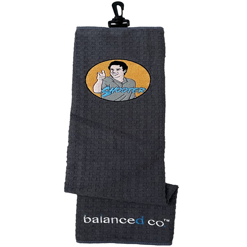 Balanced Co. Funny Golf Towel (Gray, Shooter)
