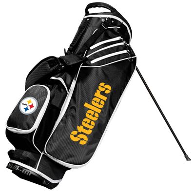 Team Golf NFL Pittsburgh Steelers Birdie Golf Stand Bag, Lightweight, 14-Way Club Divider, Spring Action Stand, Insulated Cooler Pocket, Velcro Glove and Umbrella Holder & Padded Handles