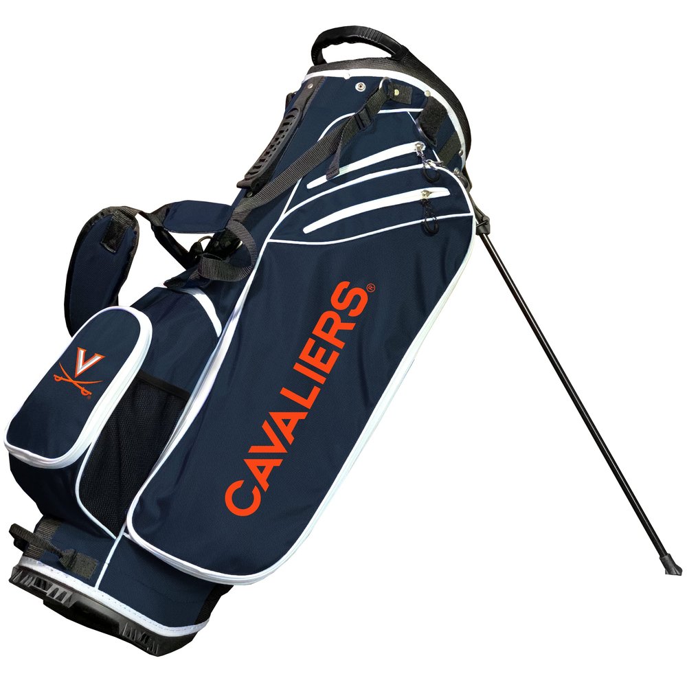 Team Golf NCAA Virginia Birdie Stand Golf Bag, Lightweight, 14-Way Club Divider, Spring Action Stand, Insulated Cooler Pocket, Velcro Glove and Umbrella Holder & Padded Handles
