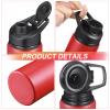 Chengu 10 Pcs 25oz Reusable Aluminum Water Bottle Bulk Lightweight Outdoor Sports Water Bottles Easy Carry Leak Proof for Travel Gym Camping Hiking Fishing, Snap Lid (Red) view 3