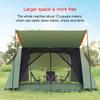 6-10 Person Family Tents Camping Tent with Mat,2 Foyer Poles,2 Layer Waterproof Large Tent with Carry Bag,Outdoor Beach Tent for Adult Kids (Color : Beige) view 4