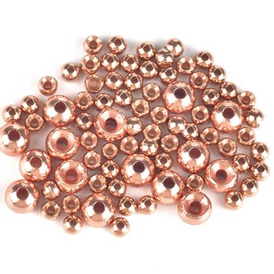 MUUNN 500pcs Tungsten Cyclops Beads Assortment 5 Sizes 2.0/2.3/2.8/3.3/3.8mm Cyclops Tungsten Beads for Fly Tying and Nymph Fishing, Sink Deeper and Faster, Copper