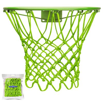 XXXYYY Green Basketball Net Outdoor Heavy Duty, 2022 Newest Professional On-Court Quality [6.88Ounce], Fits Outdoor Standard Size Hoop, All Weather Anti Whip-12 Loops