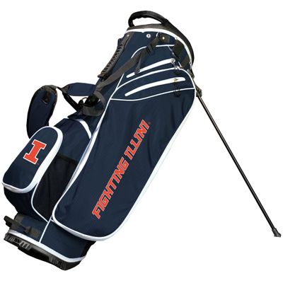 Team Golf NCAA Birdie Stand Golf Bag, Lightweight, 14-Way Club Divider, Spring Action Stand, Insulated Cooler Pocket, Hook-and-Loop Fastener Glove and Umbrella Holder & Padded Handles