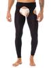 Loloda Men's Ice Silk Hollow Out Stretchy See Through Long Pants Slim Leggings Tights Black One Size view 2