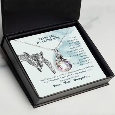 zapbest Rising Phoenix Necklace to My Loving Mom, from Daughter, Birthday Necklace for Mother, Mom, Mothers Day Necklace, from Daughter, Rising Phoenix Neck