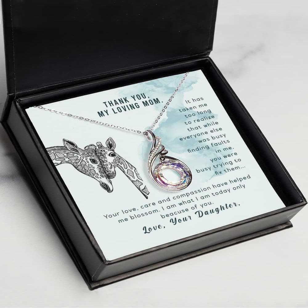 zapbest Rising Phoenix Necklace to My Loving Mom, from Daughter, Birthday Necklace for Mother, Mom, Mothers Day Necklace, from Daughter, Rising Phoenix Neck