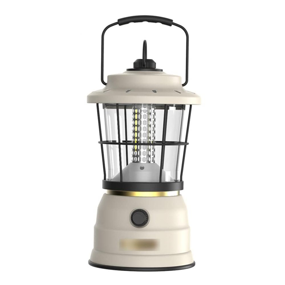 PPLL Electric Lanterns Camping Lights, Outdoor Retro Camping Lights, Lighting Tent Mood Lights Hanging LED Camping Lights (Color : White, Size : 132x132x288mm)