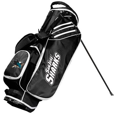 Team Golf NHL SAN Jose Sharks Birdie Golf Stand Bag, Lightweight, 14-Way Club Divider, Spring Action Stand, Insulated Cooler Pocket, Velcro Glove and Umbrella Holder & Padded Handles