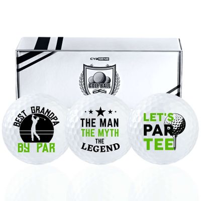 CybGene Funny Grandpa Gifts Golf Balls Set for Men or Him, Perfect for Grandpa, Coworkers, Boss, Golfers, Golf Lovers for Birthday & Father's Day - White