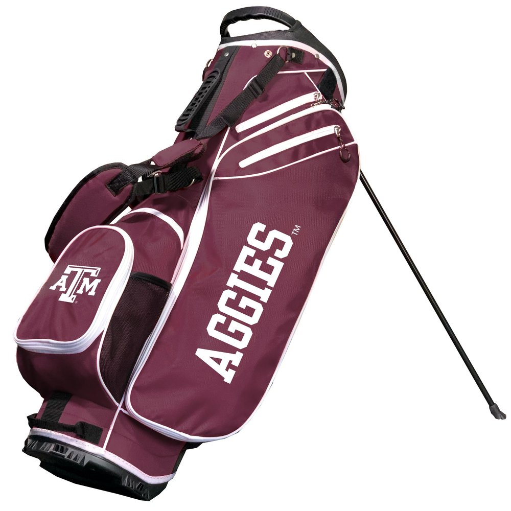 Team Golf NCAA Birdie Stand Golf Bag, Lightweight, 14-Way Club Divider, Spring Action Stand, Insulated Cooler Pocket, Hook-and-Loop Fastener Glove and Umbrella Holder & Padded Handles