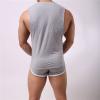 Men's Round Neck Slim Vest Body Chest Tight Tank Top Undershirt Sport Supporter Workout Slimming Muscle Undershirt (Grey,X-Large) view 4