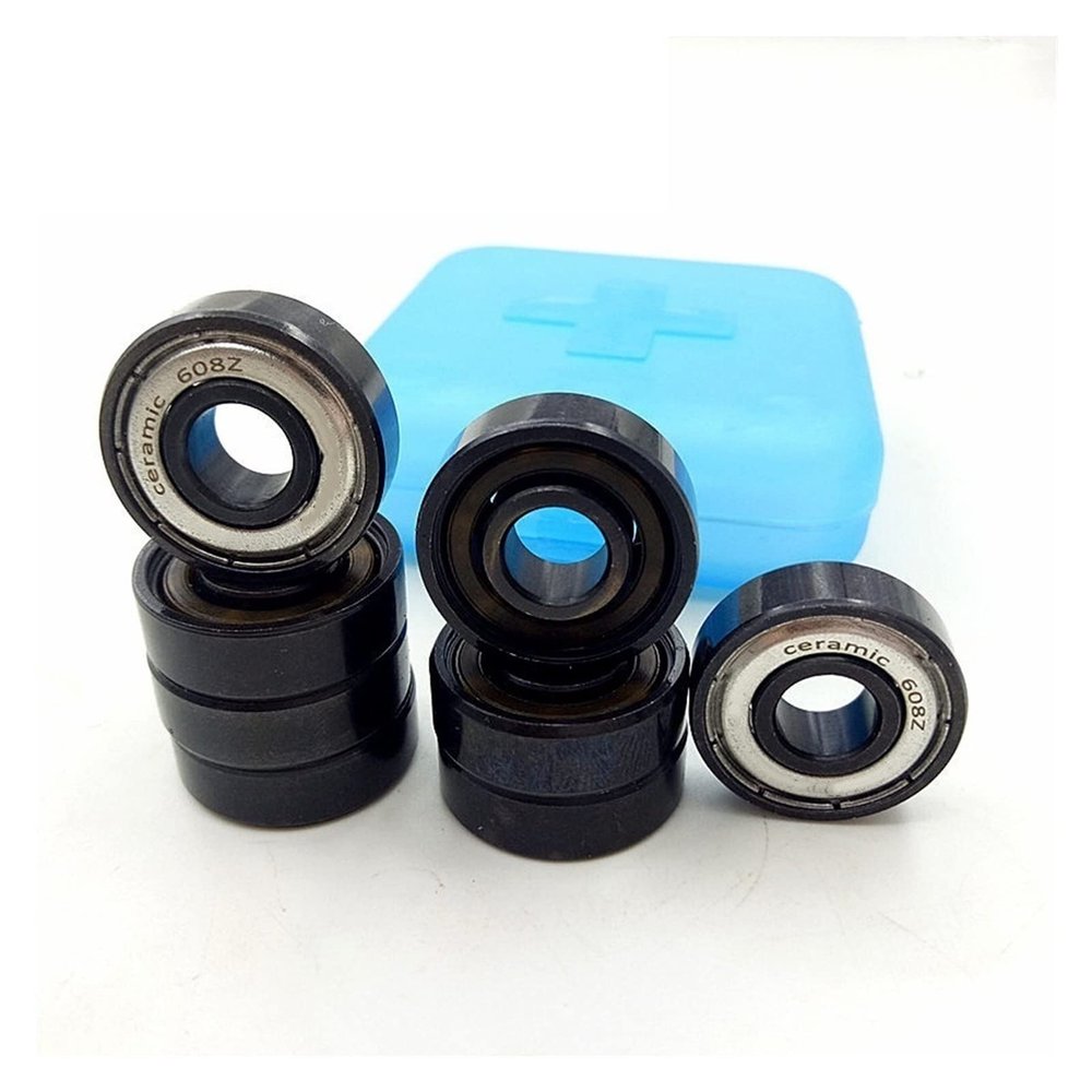 SUOFEILAIMU 608z Ceramic Si3n4 Bearings Professional Roller Skates Bearing Abec-11 Scooter Skateboard Longboard Bearing 608 (Color : 8pcs 608z Si3n4 6ball)