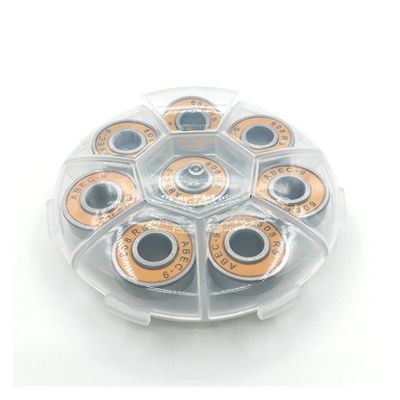 SUOFEILAIMU ABEC-9 Integrated Spacer Bearing 608 Skateboard Longboard Bearing 8x22x12.6mm Double Rocker Danceboard Bearings (Color : 8pcs Yellow)