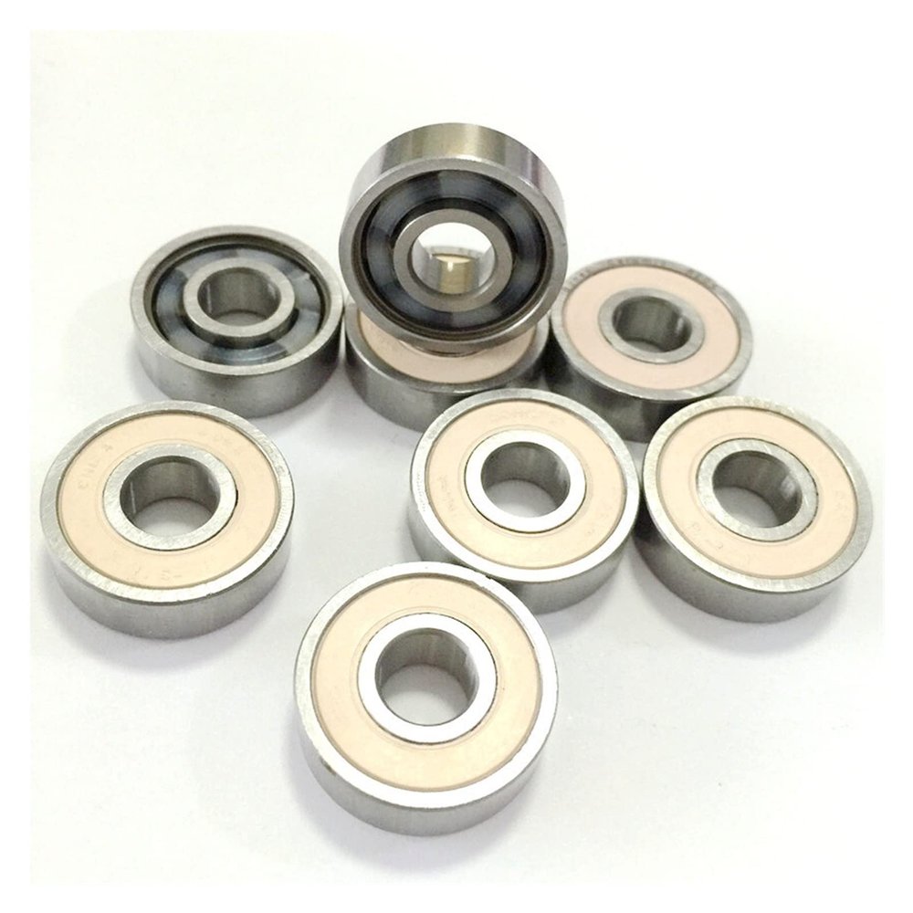 SUOFEILAIMU 608 Ceramic Si3n4 Ball Bearing Abec-11 Competition Skating Skateboard Longboard Scooter Wheel Bearings 608 (Color : 8pc Ceramic Abec-11)