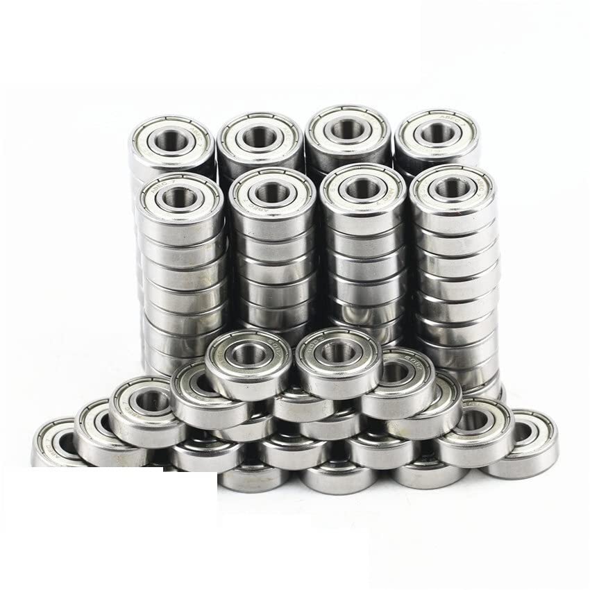 SUOFEILAIMU 608zz Bearings for Stunt Kick Scooter Inline Roller Skates Skateboard Children Waveboard Bicycle Drift Board 8x22x7mm (Color : 100pcs Carbon Steel)
