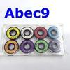 SUOFEILAIMU 8pcs Skateboard Bearing 608-2rs Double Rocker Bearings 608 Bearing Scooter Wheel Longboard Downhill Bearings (Color : 8pc ABEC-9 608) view 2