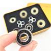 SUOFEILAIMU Professional Speed Skating Race Bearing 608 with 7 Ceramic Beads for Three-Wheel Speed Skate Shoes Bearing Skates (Color : 12 Bearings and 6 Spacer) view 2